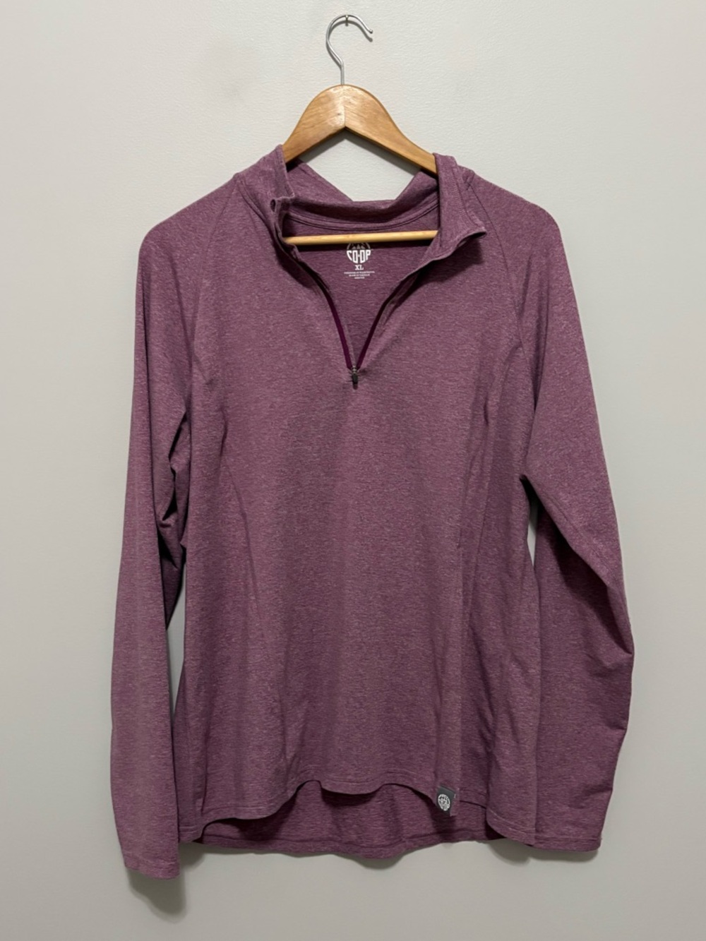 REI Co-Op Heathered Plum Outdoor Hiking Quarter-Zip Pullover